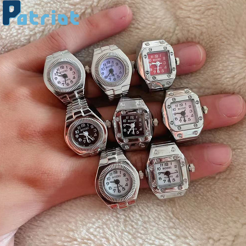 Nhẫn Kiểu Đồng Hồ Bằng Kim Loại Đính Đá Thời Trang Sang Trọng