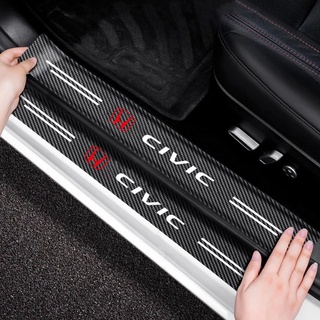 Miếng Dán Trang Trí Cửa Xe Hơi Honda civic Bằng Sợi carbon Chống Trầy Xước / Thấm Nước