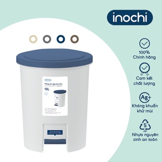 Thùng rác đạp tròn Inochi - Hiro 6L/12L (Nhiều màu, kèm ruột)