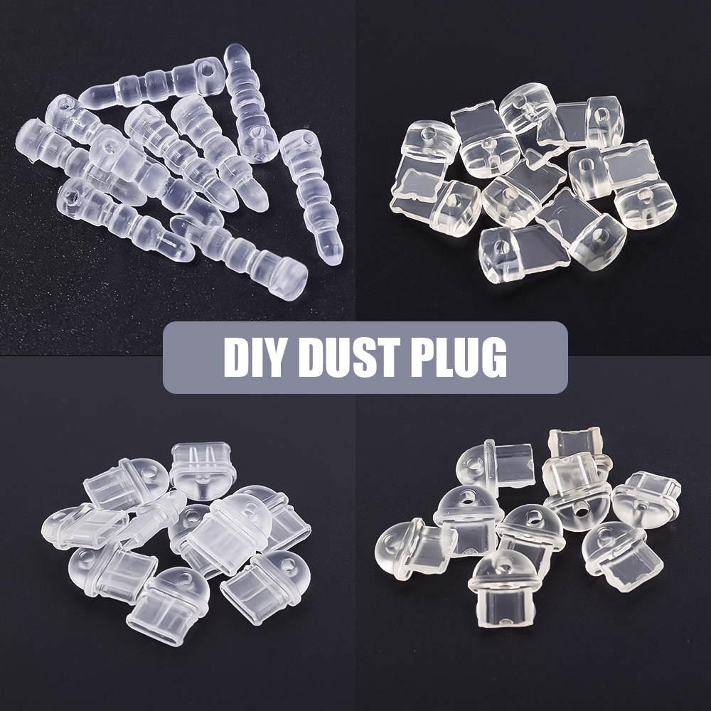 Set 1 / 3 Nút Bịt Cổng Sạc Tai Nghe / Điện Thoại Di Động DIY Chống Mài Mòn Chống Bụi Có Lỗ Cắm Lỗ Thông Dụng Cho Android