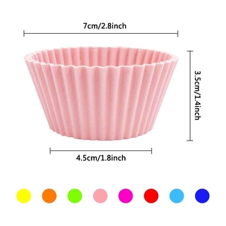 Bộ 12 Khuôn Silicon Làm Bánh Cupcake,Muffin Mầu Sắc Chịu Nhiệt Cao
