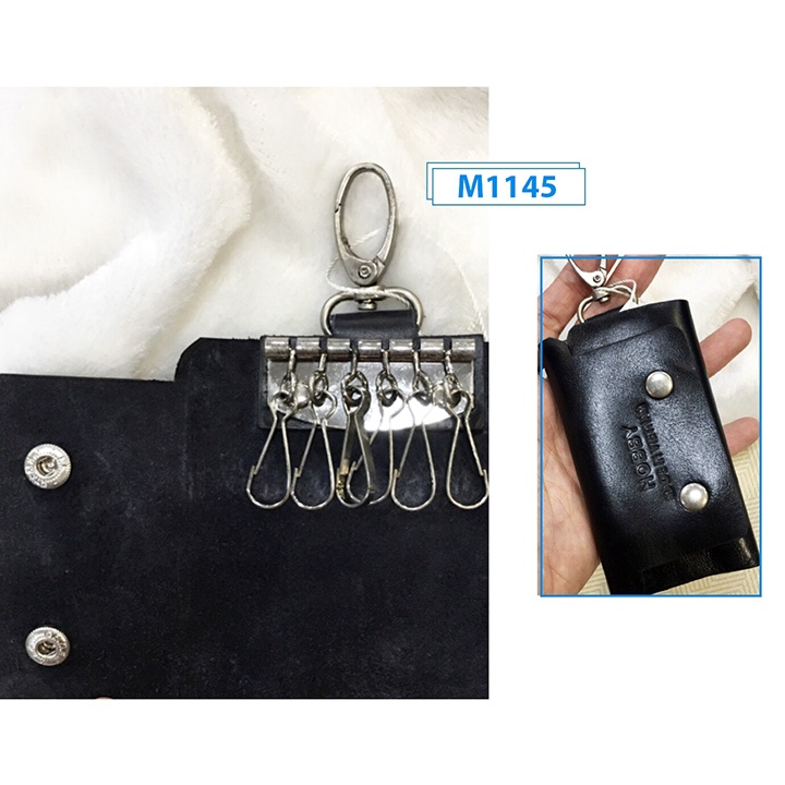 Ví chìa khóa GOAT Da Handmade M1145, Màu Xanh đen