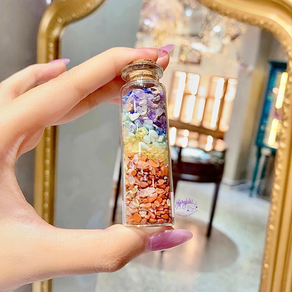 Ảnh Hủ Đá Thiên Nhiên Chakra Bảy Luân Xa May Mắn Bình An  SP003383 Gypsy.lala 2