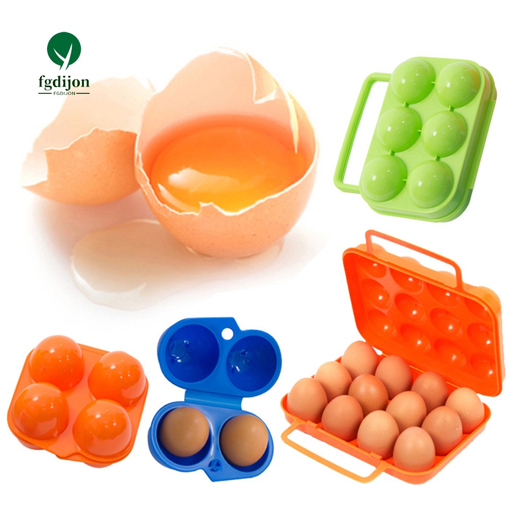 Cắm Trại Ngoài Trời Dã Ngoại 2 / 4 / 6 / 12 Hộp Đựng Trứng Hộp Đựng Nhựa Hộp Bảo Quản