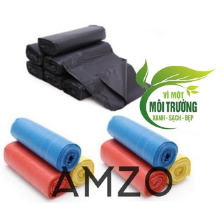 AMZO_COMBO 19 CUỘN ĐỰNG RÁC TỰ PHÂN HỦY SINH HỌC NHIỀU MÀU LOẠI TRUNG 55X65CM