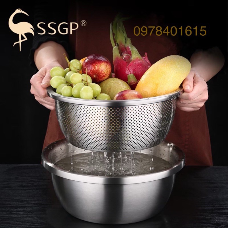 BỘ THAU RỔ INOX 304 SSGP -B12 | Shopee Việt Nam