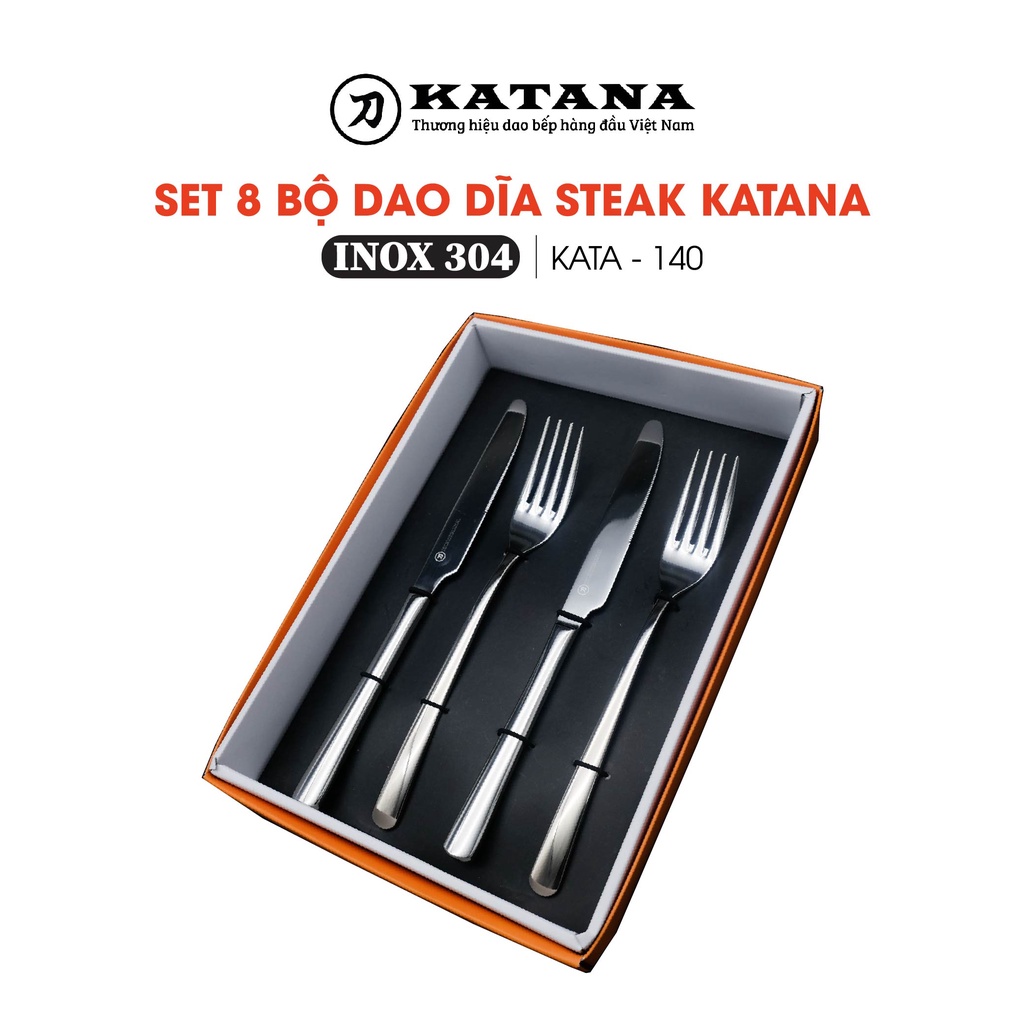 Bộ dao và dĩa inox KATANA Steak KATA140 16 món