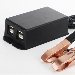 Củ Sạc USB DC 12V Kèm Kẹp Pin Chuyên Dụng Cho Điện Thoại / Máy Tính Bảng