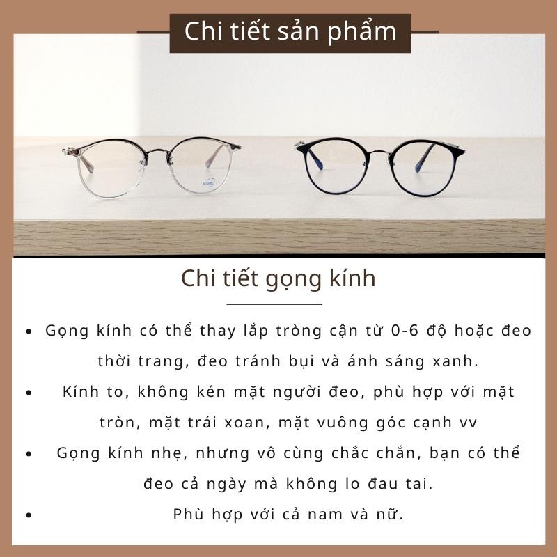 Gọng kính cận ELIOT EYEWEAR tròng chống ánh sáng xanh kiểu dáng tròn mắt mèo thời trang Unisex EL8275