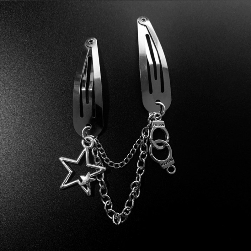 Wellb Xích Chụp Kẹp Tóc Trượt Vintage Tóc Barrettes DIY Mũ Đội Đầu Đạo Cụ