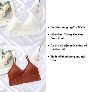 Áo bra nữ tập gym thể thao đệm mút mỏng ôm ngực, Áo lót nữ gân tăm hở lưng gợi cảm DEVARI B367
