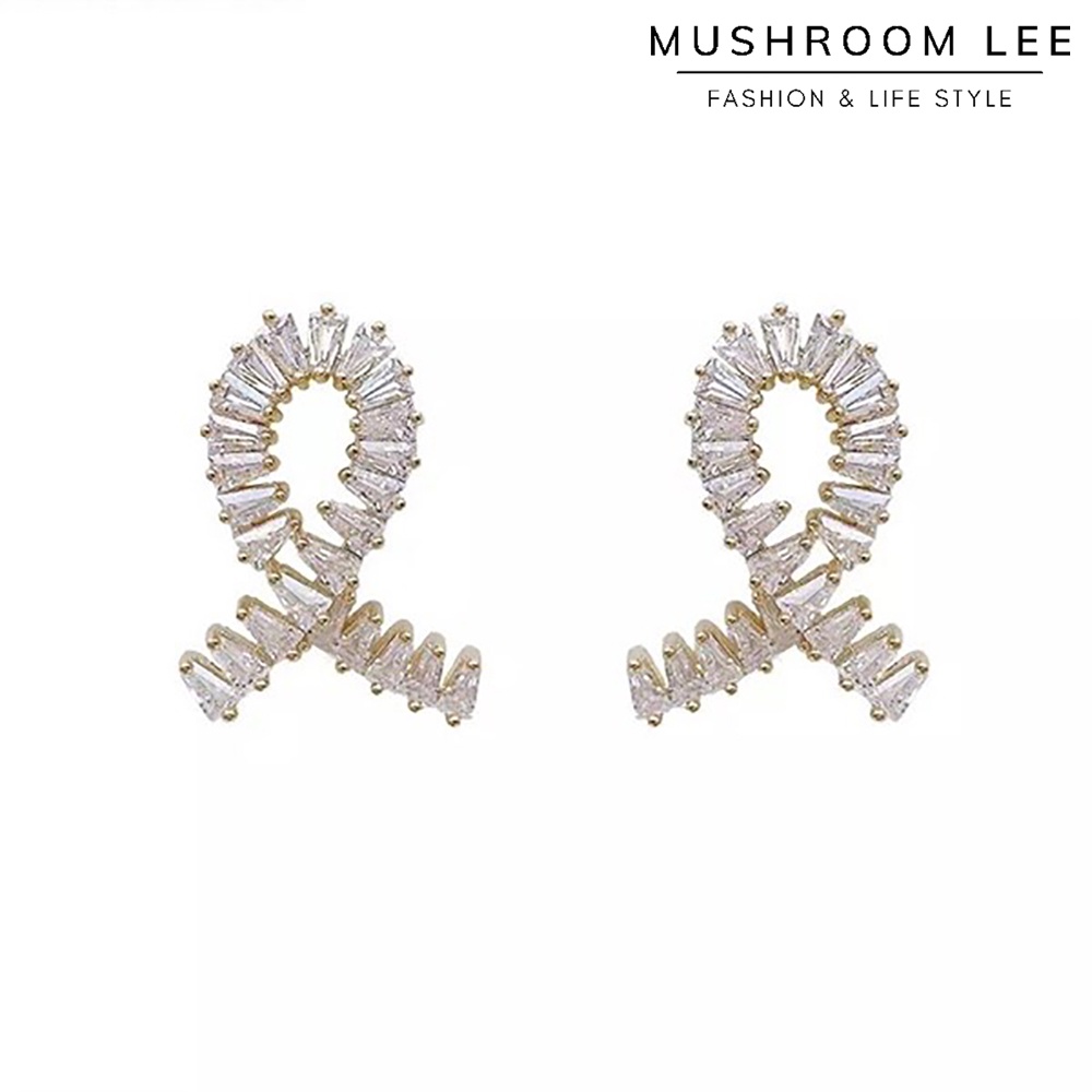 Bông Tai Mushroom Lee Gamma Đính Đá Gold