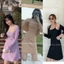 set 2 món áo croptop mix váy 2 dây