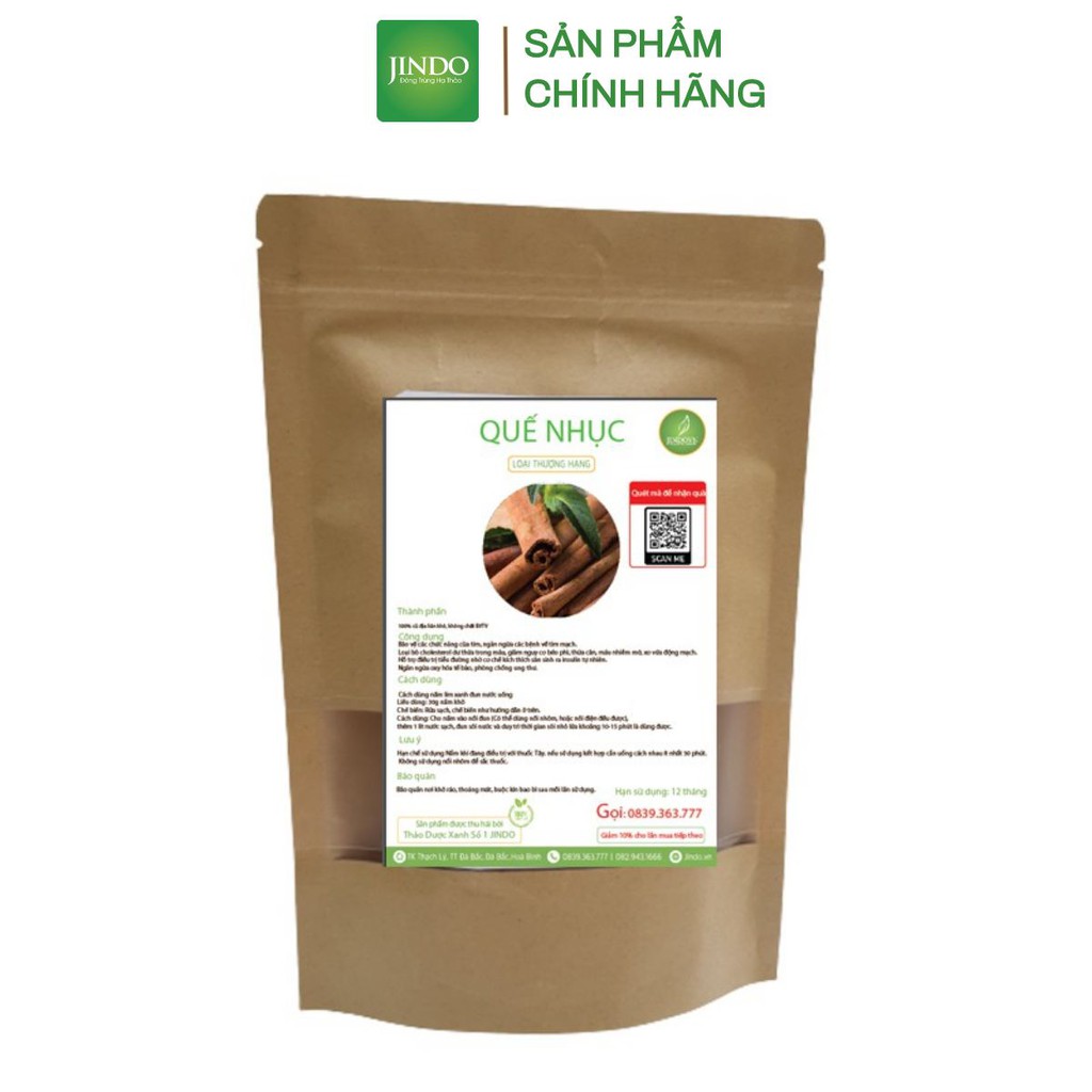 Quế nhục khô thượng hạng JINDO 1kg tác dụng hỗ trợ hạ sốt, giảm tắc nghẽn mạch
