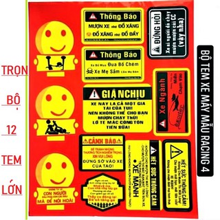 💥 TEM DÁN XE TRỌN BỘ 12 TEM LỚN - SIÊU GIÁ 🔥 ĐỒ CHƠI XE MÁY💥