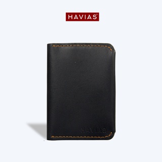 Ví Da HAVIAS Da Bò Nappa nhập khẩu dáng đứng ví da nam nữ mini phong cách tối giản HARP2