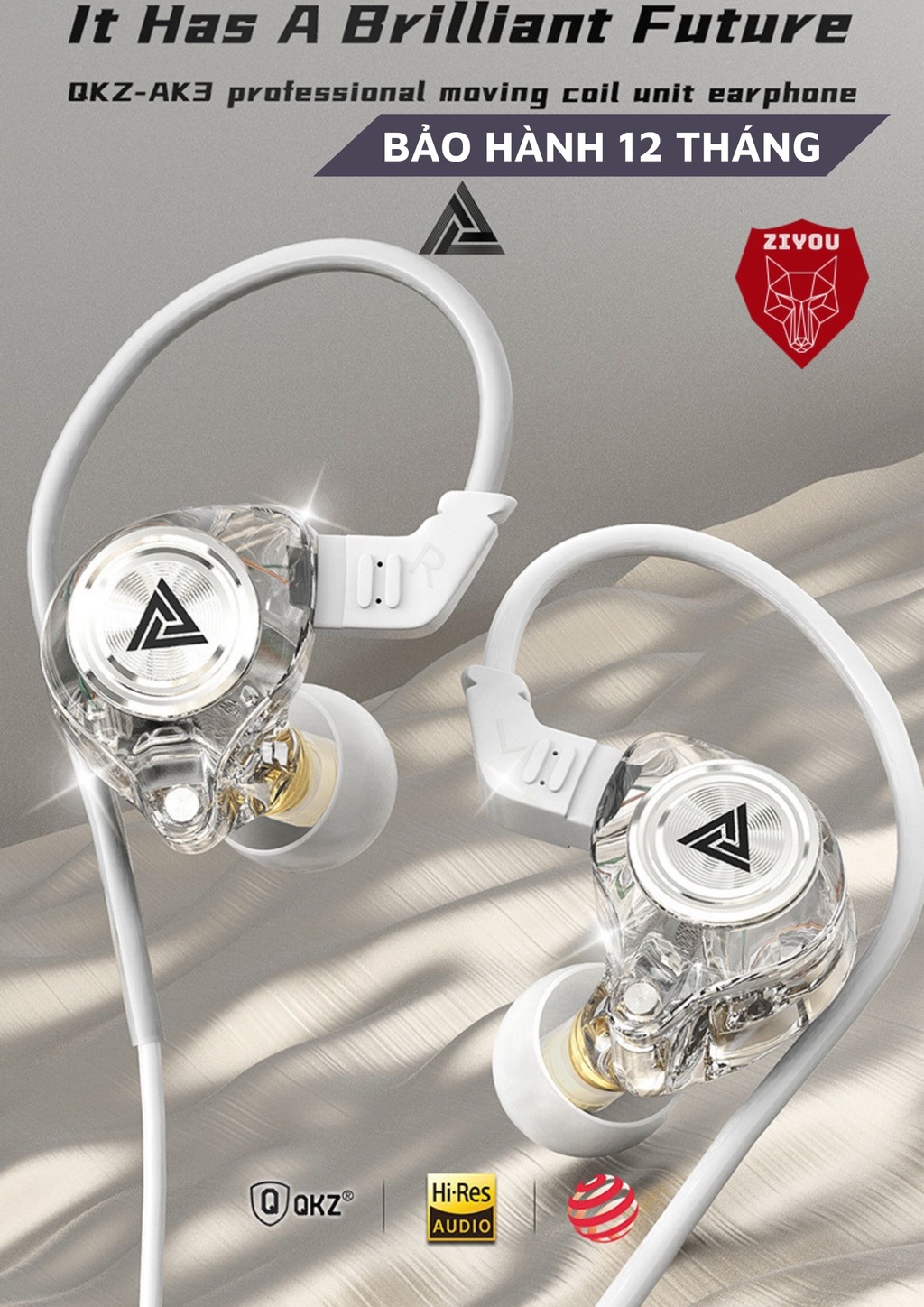 Mô tả Tai Nghe Gaming Ziyou QKZ AK3 Có Mic Cho Điện Thoại, Chuyên Nghe Nhạc, Chơi Game Âm Thanh Sống Động - Hàng Chính Hãng - 2