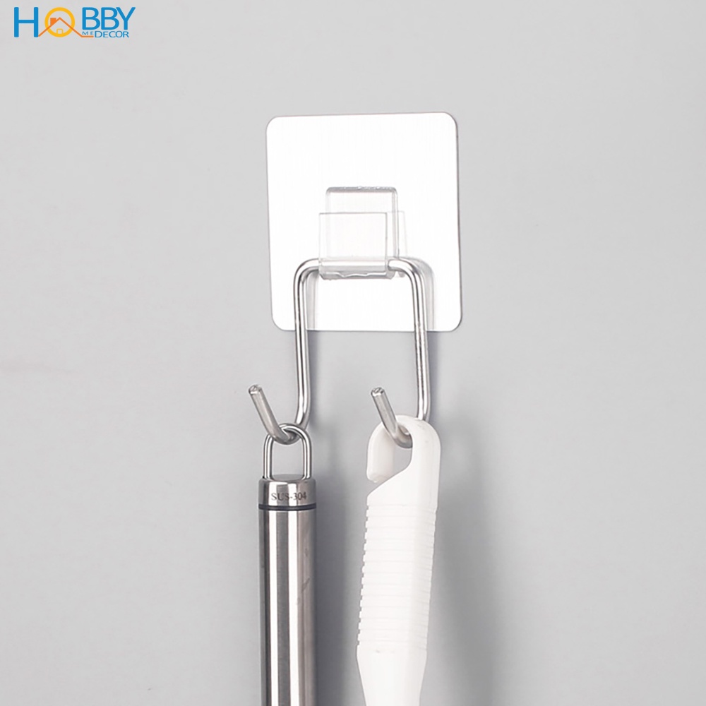 Móc treo đồ bếp dán tường inox 304 bằng sticker Hobby home decor MTST