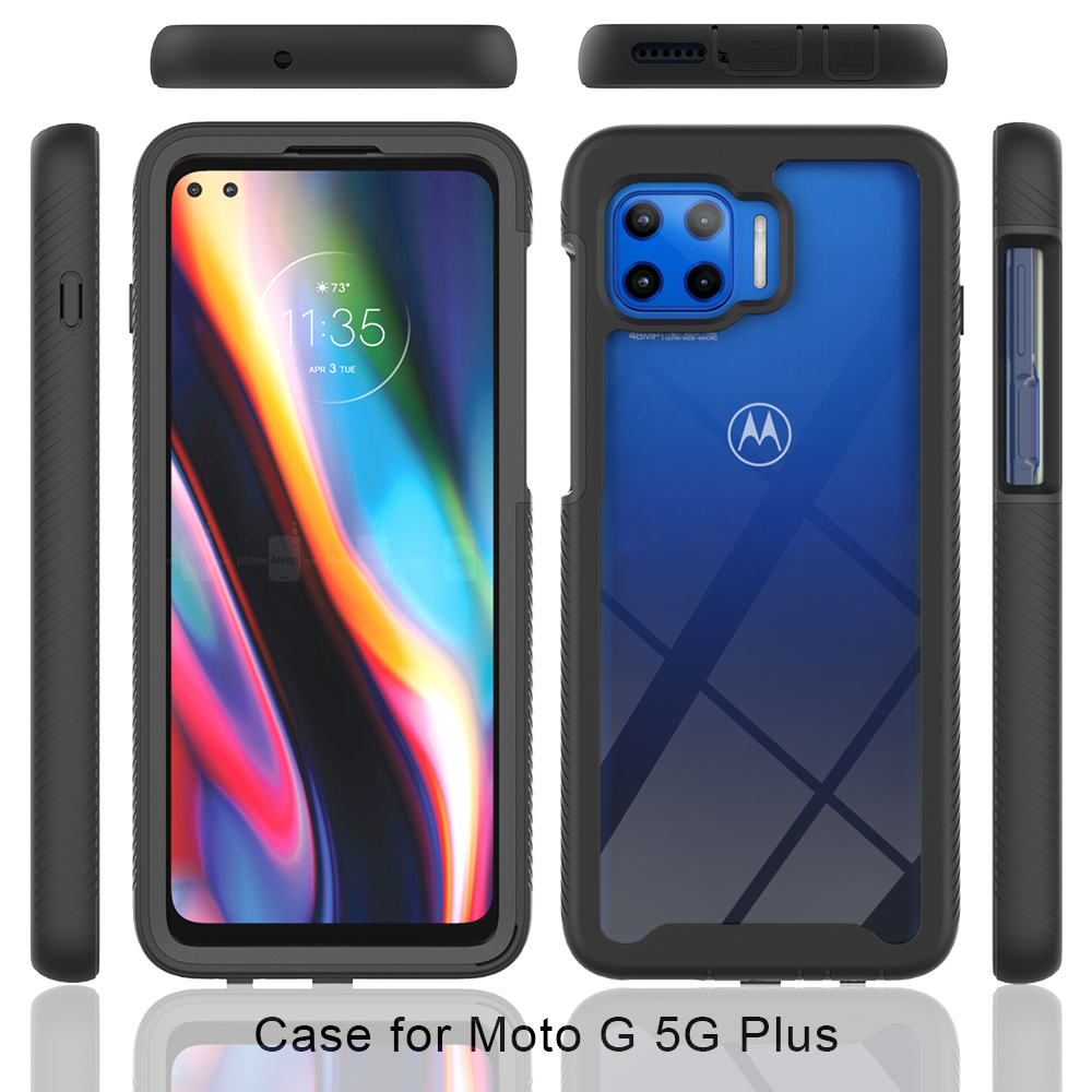Dành Cho Motorola Moto G 5G Plus Toàn Thân Trong Suốt Ốp Lưng Chống Sốc Lai Giáp Vỏ Điện Thoại