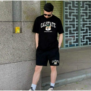 Bộ Thể Thao Hè Tay Ngắn CALISSTE Mặt Cún Siêu Cá Tính, Chất Liệu Cotton Khô Hot Trend Hè 2026