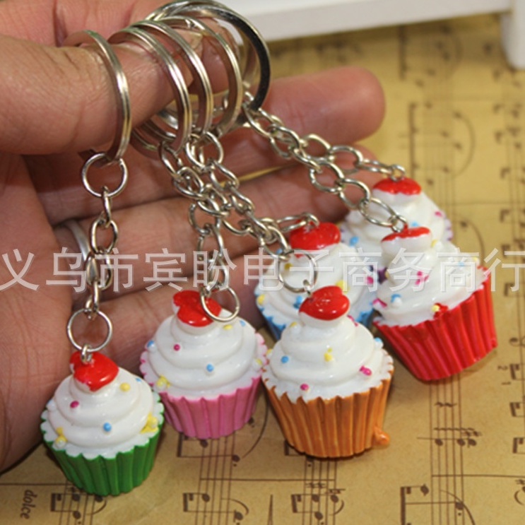 3 Móc Khóa Mô Hình Bánh Cupcake