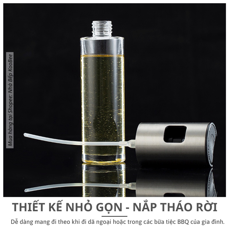 Bình Xịt Dầu Ăn Phun Sương 100ml KOOBEE – Phun Mịn, Tiết Kiệm Dầu, Dùng Cho Nồi Chiên Không Dầu (NB09)