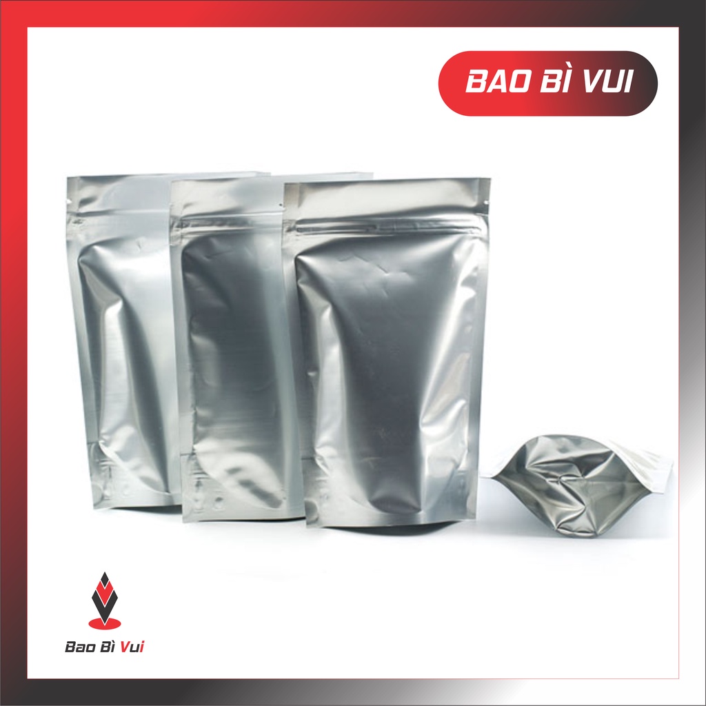 ( COMBO 5 KG) Túi zip bạc 2 mặt bạc đáy đứng đủ size - BAO BÌ VUI