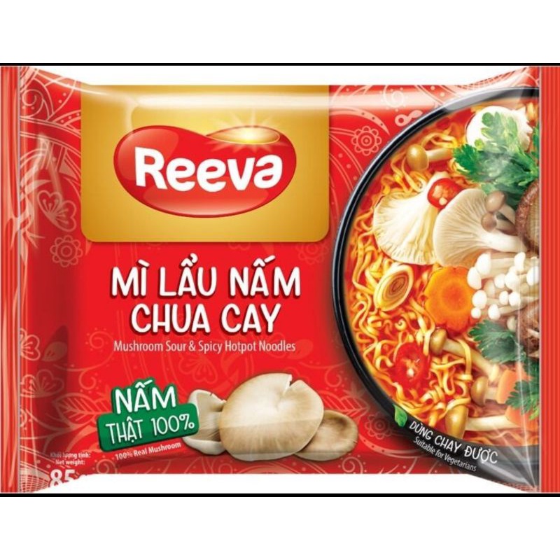 1thùng 30 gói #Mì Chay #Reeva Lẩu Nấm Chua Cay | Shopee Việt Nam