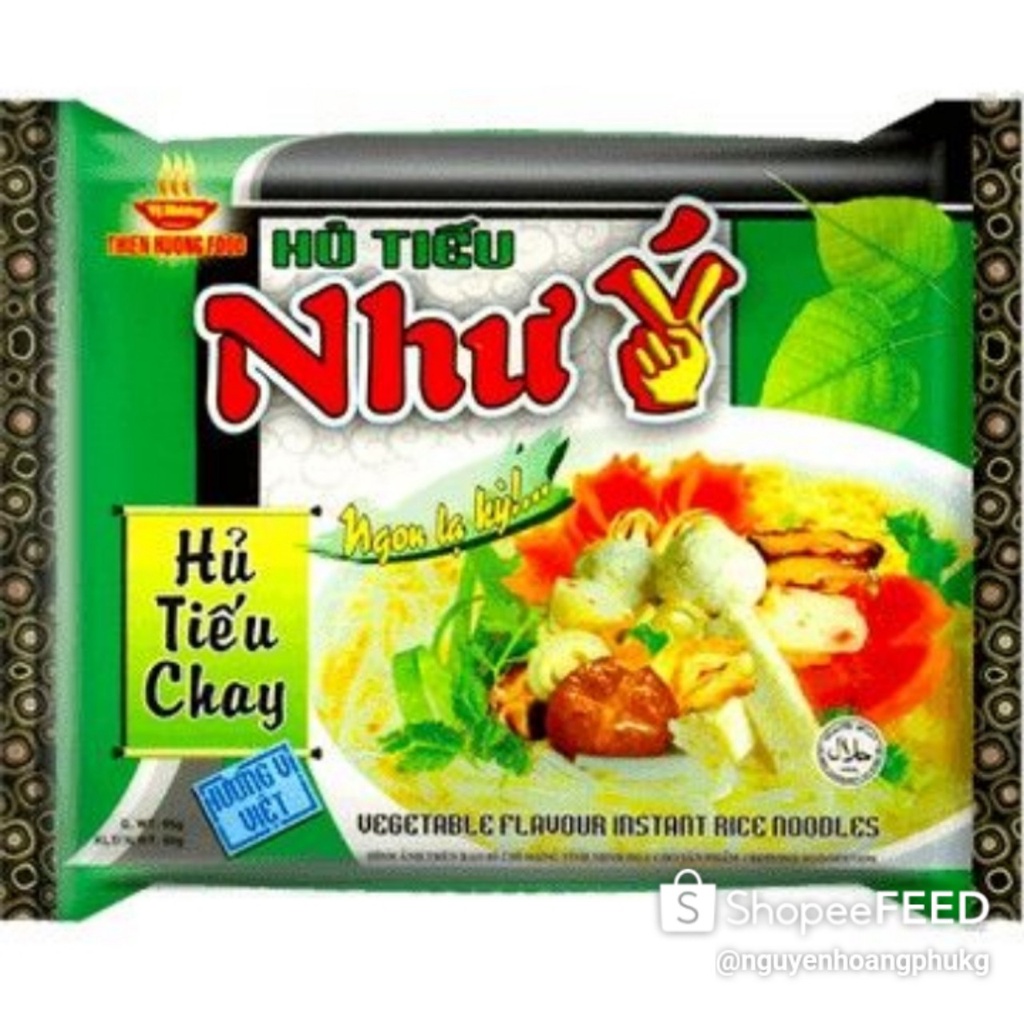 (Free ship)Combo 10 gói Hủ tiếu hiệu Như Ý (Nam vang, chay) 60gr * 10 gói ngon đúng điệu
