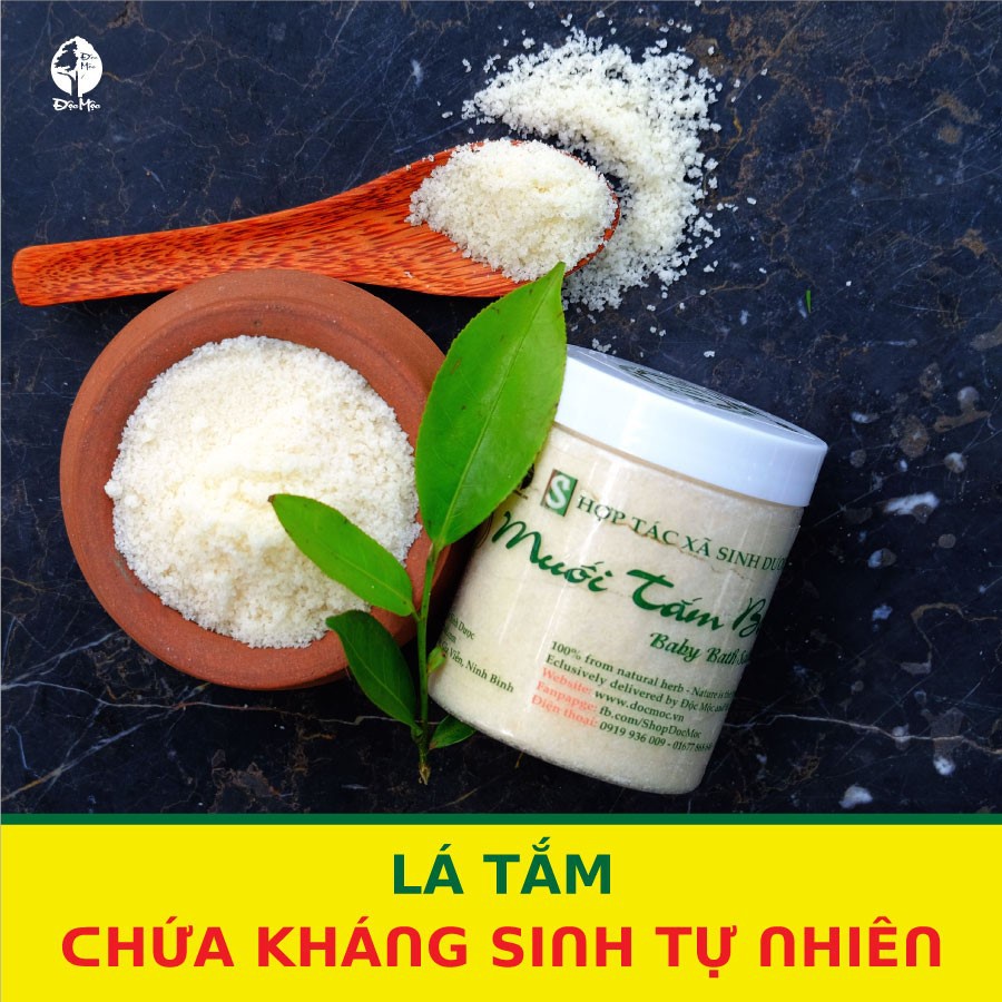 Ảnh Muối Tắm Bé Độc Mộc 400g - HTX Sinh Dược - Muối Tắm Thảo Dược Hết Rôm Sảy - Mề Đay - Mẩn Ngứa 2