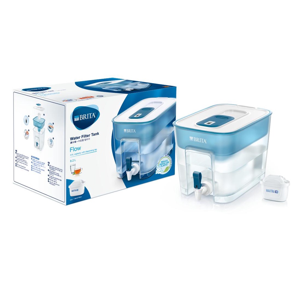 Ảnh Combo bình lọc nước BRITA Flow 8.2L + hộp 6 lõi lọc BRITA Maxtra Pro 3