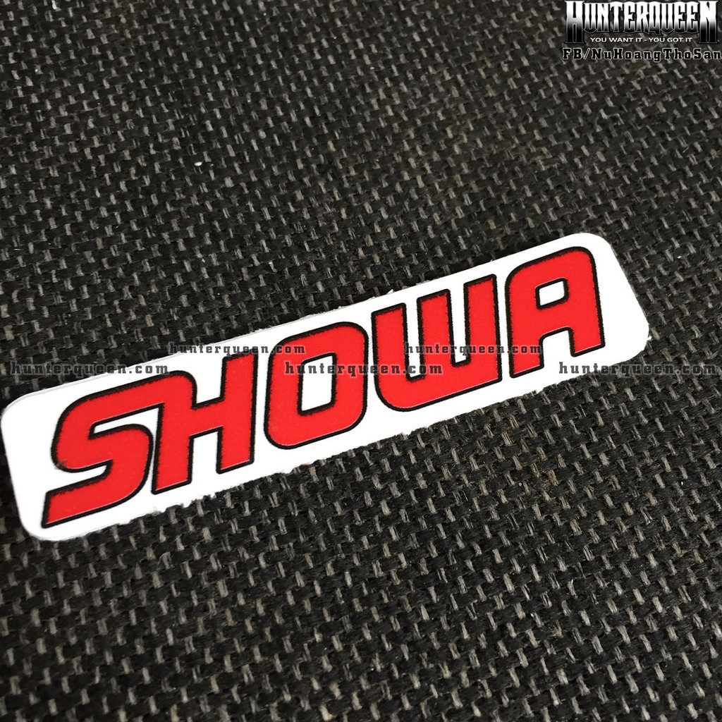 SHOWA[8.3x2cm] decal cao cấp chống nước, sắc nét, bền màu, dính chặt. Hình dán logo trang trí mọi nơi, in theo yêu cầu