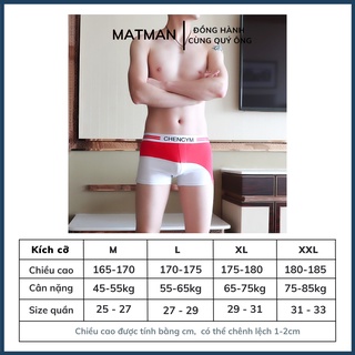 Quần lót nam boxer quần boxer cotton thoáng khí quần lót đùi nam co giãn mềm mại