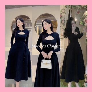 Váy maxi nữ phối nhũ loại 1 thiết kế cổ khoét dáng xòe tiểu thư siêu xinh, Đầm nữ dự tiệc trẻ trung rẻ đẹp