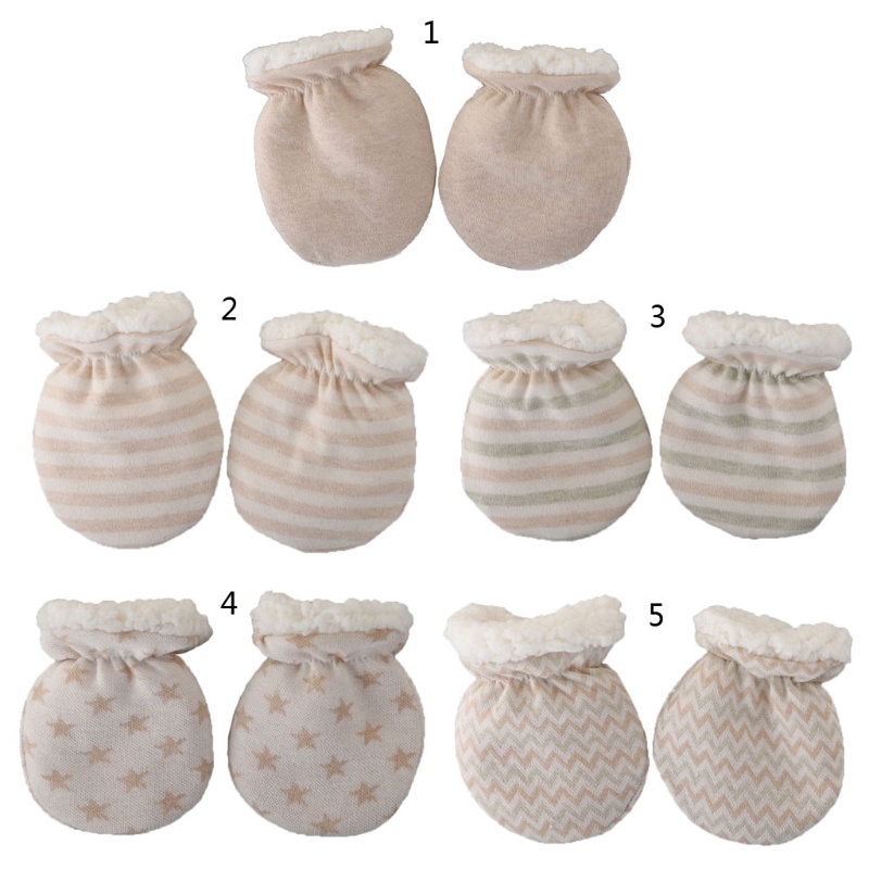 Găng tay chống trầy xước dày dành cho trẻ sơ sinh GODD để bảo vệ mặt bé Cotton Scratch Mit