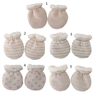 Găng tay chống trầy xước dày dành cho trẻ sơ sinh GODD để bảo vệ mặt bé Cotton Scratch Mit