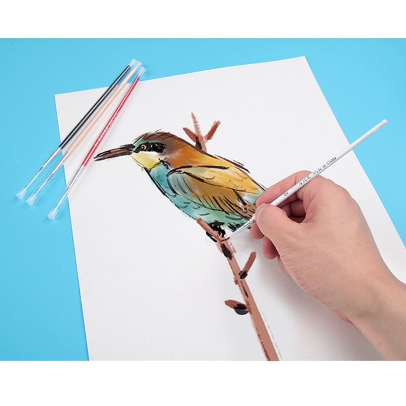 Ppy 3 Cái 0 00 000 Móc Dòng Bút Chuyên Nghiệp Đầu Mịn Vẽ Bàn Chải Cho Acrylic