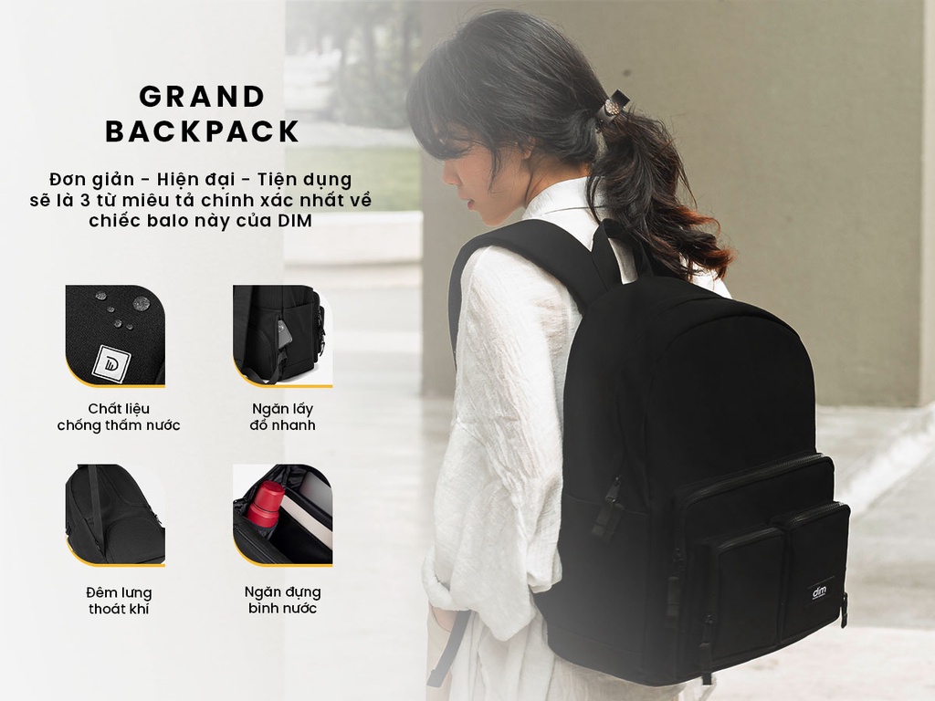 Mô tả Balo DIM Grand Backpack - 2