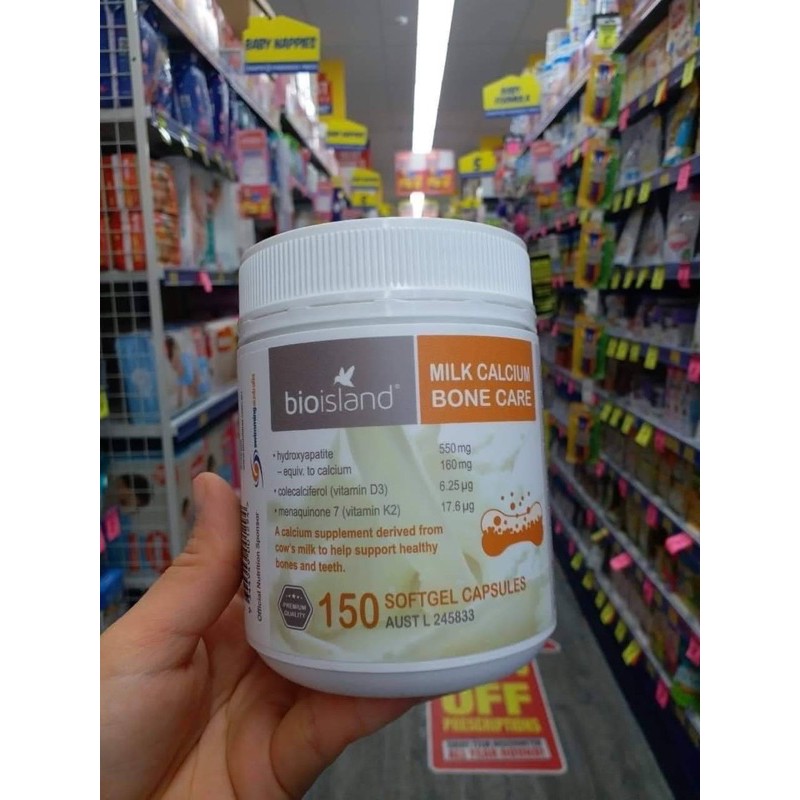 Viên sữa bổ sung Canxi Bio Island Milk Calcium Bone Care 150 viên, Hỗ trợ xương và răng chắc khỏe | BigBuy360 - bigbuy360.vn