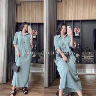 [V1.386] [Hàng Đẹp] Váy Dập Ly Dáng Suông Cổ Đức 7 Màu Siêu Xinh Có Ảnh Thật Kèm Video