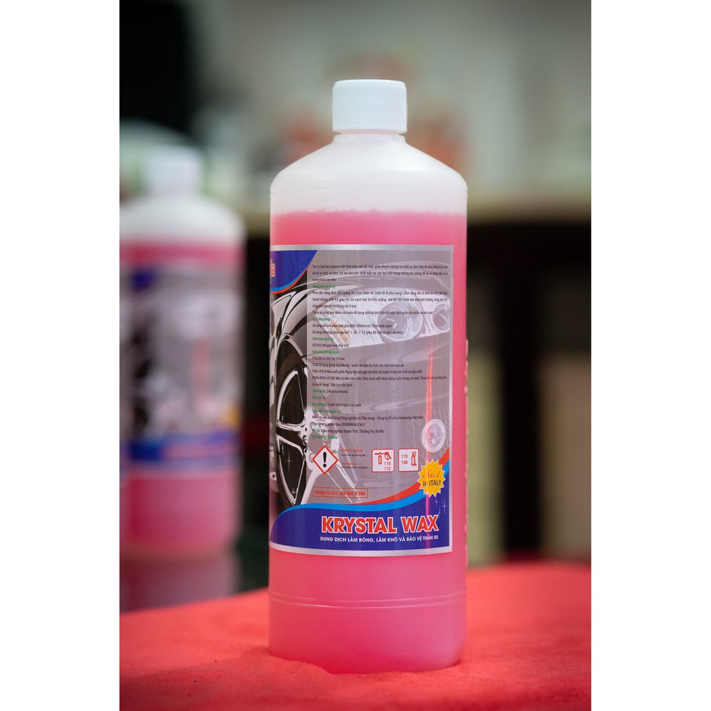 Dung dịch làm bóng, làm khô và bảo vệ thân xe Krystal Wax-1L thương hiệu Ekokemika
