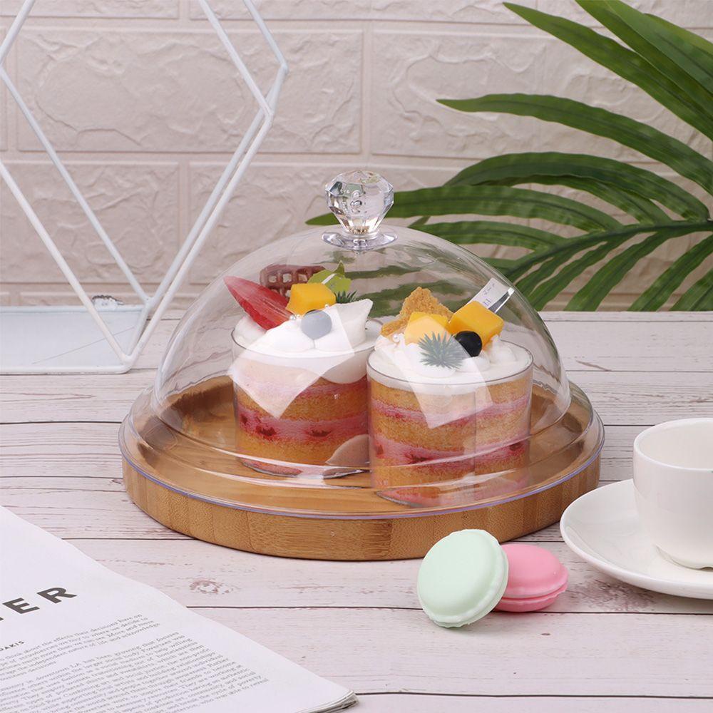 NEAVERLER Vỏ Thực Phẩm Chống Bụi Trong Suốt Chống Bụi Nhựa Cường Lực Sáng Tạo Acrylic Tròn Món Ăn Bánh Mì Đĩa