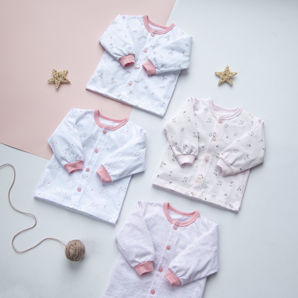 Mô tả Combo 4 Áo Tay Dài Sơ Sinh MIOMIO Cho Bé Trai, Bé Gái (Từ 0-24 Tháng), Vải Cotton - 2
