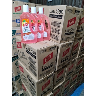 Lau Sàn Gift khử mùi thiên nhiên Bột Quế & Chiết Xuất Yuzu 1 Lít “Sàn nhà sạch bóng, khử mùi - ngát hương”