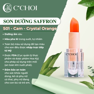 [Cam Pha Lê] Son Dưỡng Saffron C'CHOI - Dưỡng Ẩm Mềm Môi - Cải Thiện Thâm Môi - S01