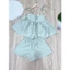 Set áo babydoll phồng, áo hai dây cột, quần short cho nữ mặc đi chơi, màu siêu xinh, phong cách tiểu thư, dễ thương