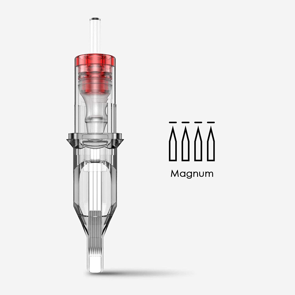 Hộp mực xăm lỗ sâu 20 chiếc Kim xăm tiệt trùng dùng một lần chuyên nghiệp An toàn RL / RM / RS / M1 #12 Tiêu chuẩn