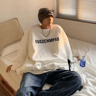 Áo sweater dáng rộng in chữ thời trang thu đông ulzzang cho nam nữ