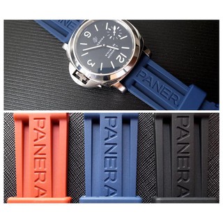 Dành cho 24mm Panerai pam441 111 Pam đen xanh Dây đeo đồng hồ cao su 44mm