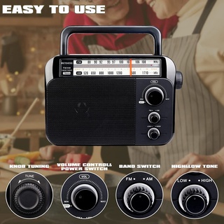 Ảnh Radio Retekess TR604 FM / AM 2 Băng Tần Có Thể Sạc Lại Với Giắc Cắm Tai Nghe 3.5mm Cho Người Già 3